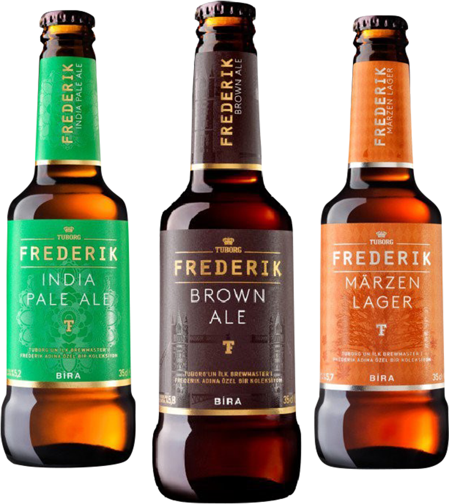 Frederik øl samlet emballagedesign packshot